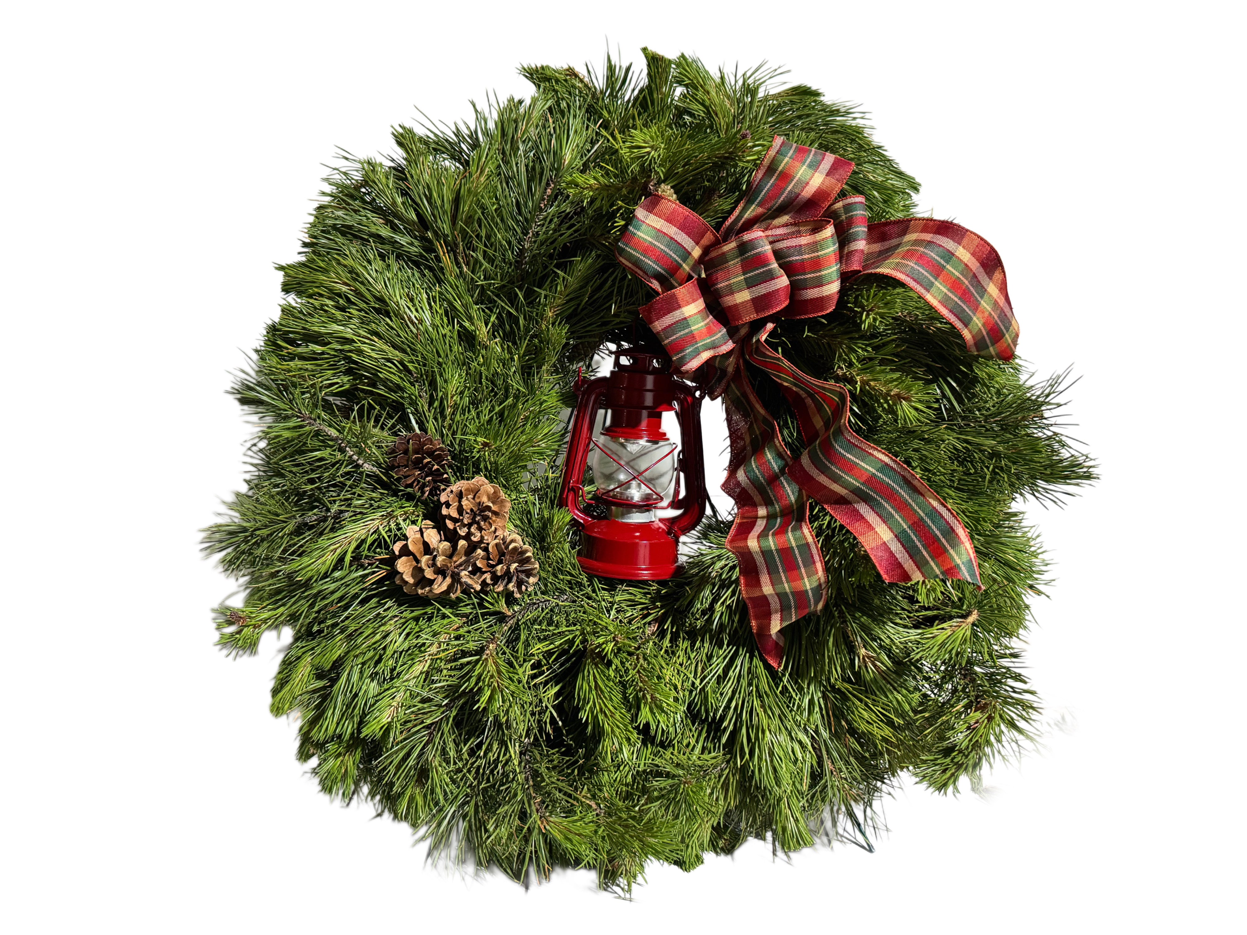 Little red Lantern Wreath