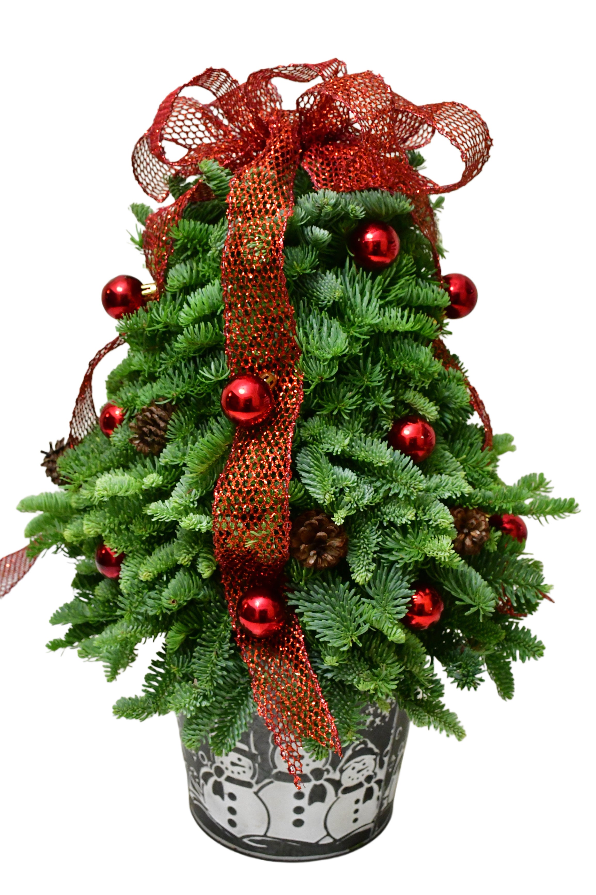 Red little pinecone tree handcrafted