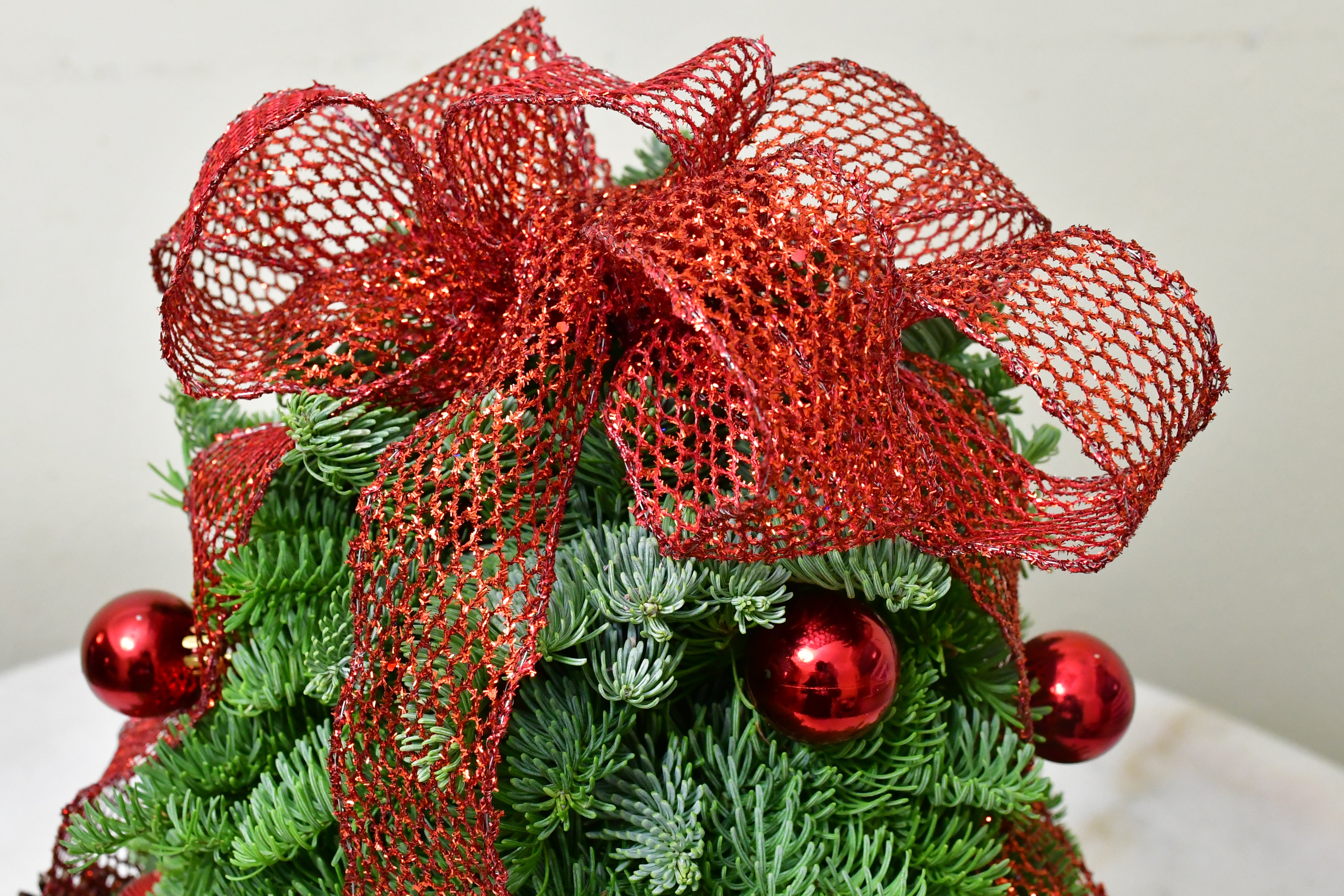 Red little pinecone tree handcrafted